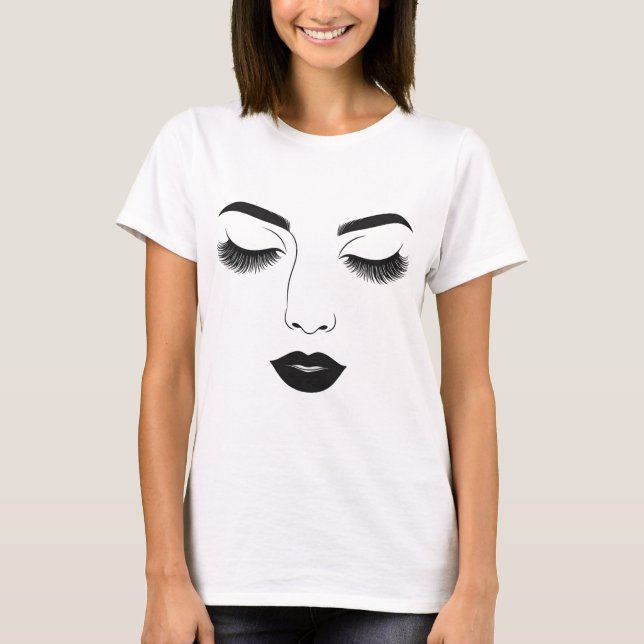 Camiseta Arte de linha minimalista (Frente)