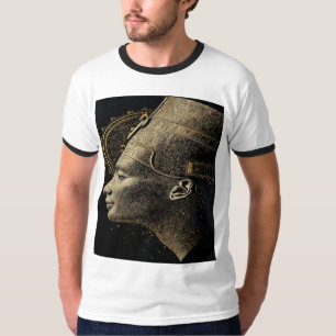 Camiseta Arte de Linha Silhueta Moderna de Nefertiti
