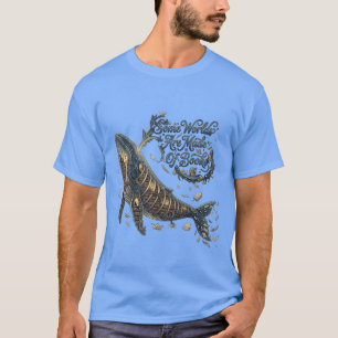 Camiseta Arte de Livro de Histórias da Baleia da Biblioteca