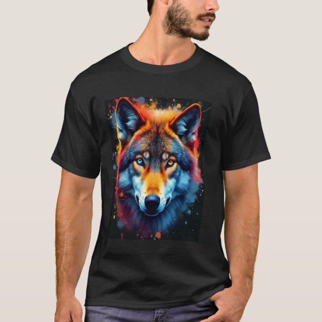 Camiseta Arte de lobo (Frente)