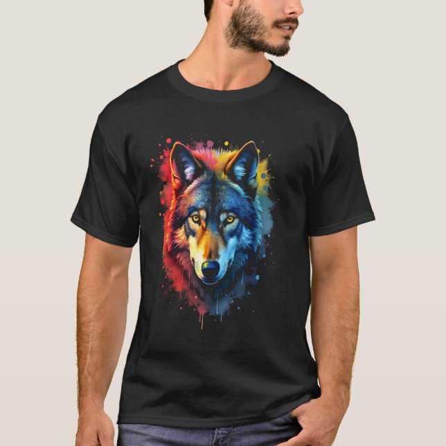 Camiseta Arte de lobo (Frente)
