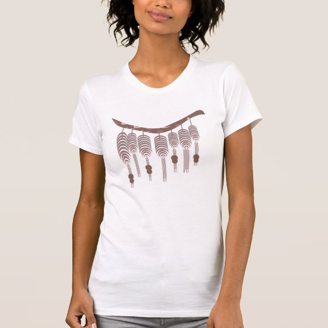 Camiseta Arte de Macrame Pendurado Boho Tribal (Frente)
