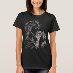 Camiseta Arte de Mãe de Cachorro Shih Tzu Dia das Mães Aman