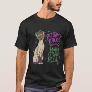 Camiseta Arte de Máscara Orgulhosa do Gato do Carnaval de M