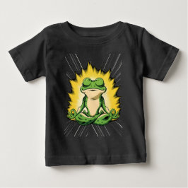 Camiseta Arte de Meditação do Sapo Zen Super Saiyan Glow