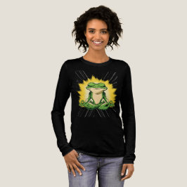 Camiseta Arte de Meditação do Sapo Zen Super Saiyan Glow