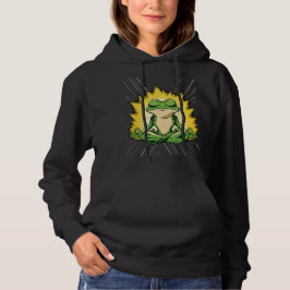 Camiseta Arte de Meditação do Sapo Zen Super Saiyan Glow