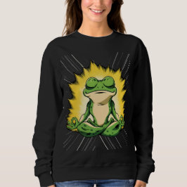 Camiseta Arte de Meditação do Sapo Zen Super Saiyan Glow