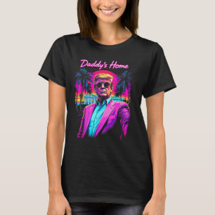 Camiseta Arte de Meme Engraçado Donald Trump Papai Está em