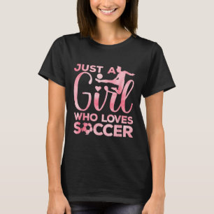 Camiseta Arte de Menina de Futebol Para Meninas Crianças Be