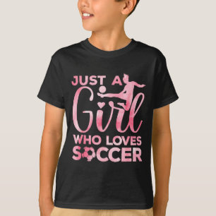 Camiseta Arte de Menina de Futebol Para Meninas Crianças Be