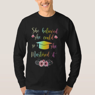 Camiseta Arte De Mestrado legal Para Homens Grau Acadêmico 