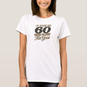 Camiseta Arte de Moda 2D Azul Moderna TOOK 60 YEARS GOOD