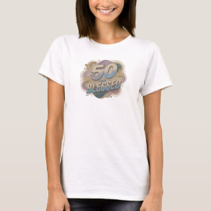 Camiseta Arte de Moda 2D Edgy 50 E ABENÇOADO