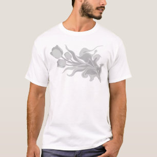 Camiseta Arte de Moda FLOR ABSTRATA Estilosa