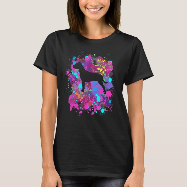 Camiseta Arte de Mola-d-Água Rosa-Rosa-Rosa-Touro-Touro Ame (Frente)
