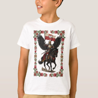 Camiseta Arte de Moldura Folclórica do Husar Polonês