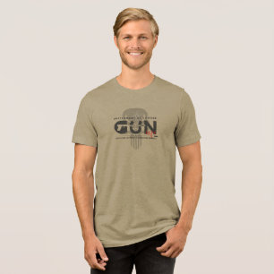 Camiseta Arte de Monograma de Arma Homens