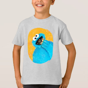 Camiseta Arte de Monstro de Cookies da Rua Sesame