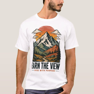 Camiseta Arte de Motivação para Caminhadas na Natureza ao A