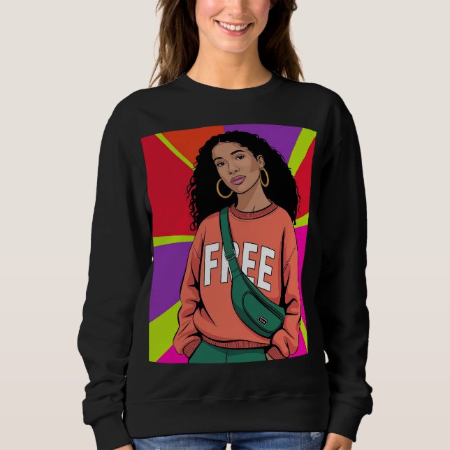 Camiseta Arte de Mulher Negra (Frente)