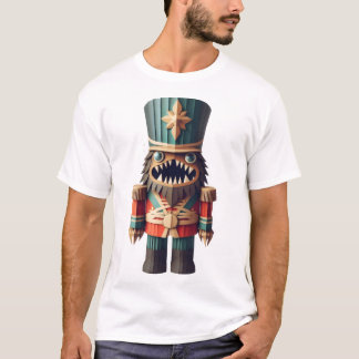 Camiseta Arte de Natal assustadora do Soldado Quebra-Nozes 