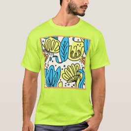 Camiseta Arte de Padrões simples do oceano