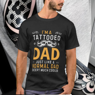 Camiseta arte de Pai de tatuagem engraçada