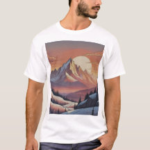 Arte de Paisagem Majestosa de Montanha Nevada