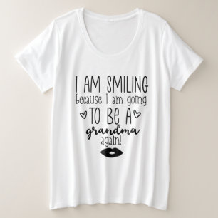 Camiseta Arte de palavra bonita para vovó novamente