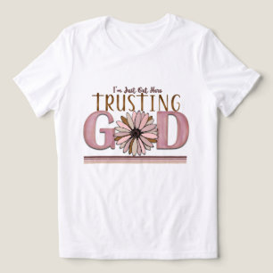 Camiseta Arte de palavra de Deus confiante fofa