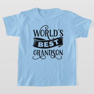 Camiseta Arte de palavra fofa o melhor neto do mundo