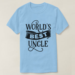 Camiseta Arte de palavra fofa Tio melhor do mundo