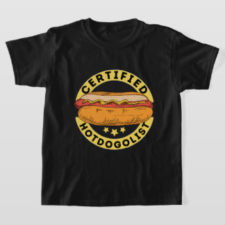 Camiseta Arte de palavras cachorro-quente engraçado unissex