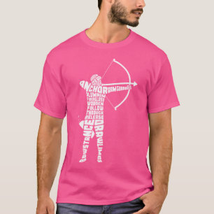 Camiseta Arte de Palavras com Arco de Tipografia de Arqueaç