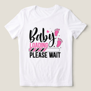 Camiseta Arte de palavras de carregamento de bebê fofo