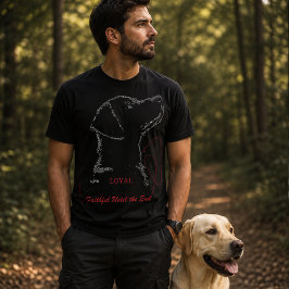 Camiseta Arte de Palavras de Labrador | Lealdade em Cada Li