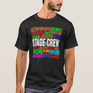 Camiseta Arte de Palavras do Teatro de Stagehand do palco