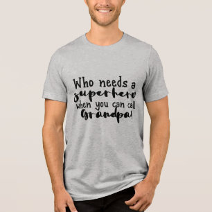 Camiseta Arte de palavras do vovô legal super-herói