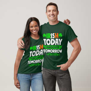 Camiseta Arte de palavras engraçadas irlandesas bebendo no