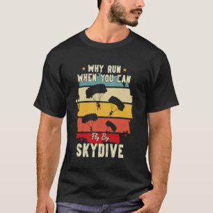 Camiseta Arte de Paraquedismo Divertida e Legal para Homens