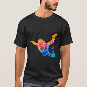 Camiseta Arte de Paraquedismo Paraquedista Saltador Parachu