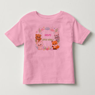 Camiseta Arte de Parede de Berçário de Animais Fofos da Flo