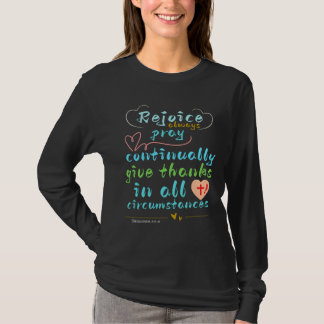 Camiseta Arte de Parede de Escritura Cristã Alegrai-vos Sem