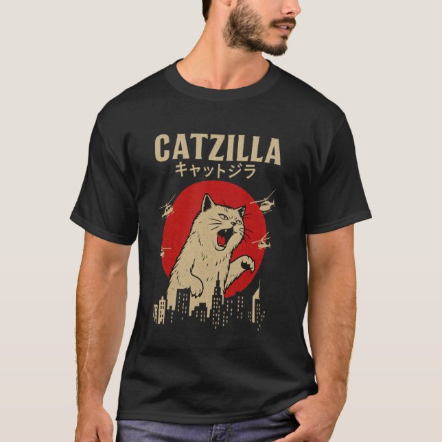 Camiseta Arte de Paródia de Invasão da Cidade dos Monstros  (Frente)