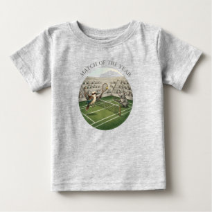 Camiseta Arte de Partida de Tênis Engraçada entre Kookaburr
