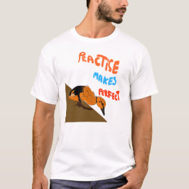Camiseta Arte de patinho corajoso