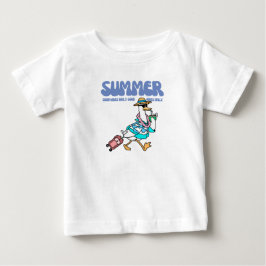 Camiseta Arte de Pato de Férias de Verão de Boas Vibrações