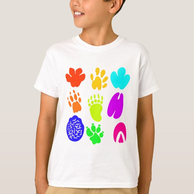 Camiseta Arte de Pawprint Animal (Frente)