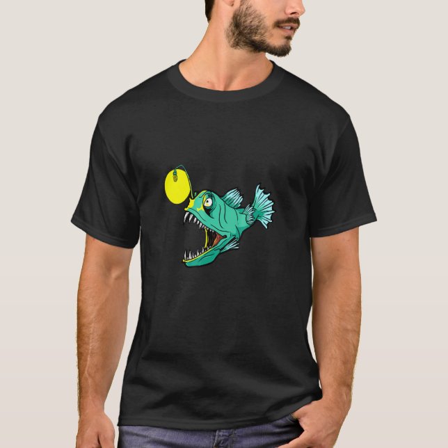Camiseta Arte de Peixe-Anzol para Pesca (Frente)